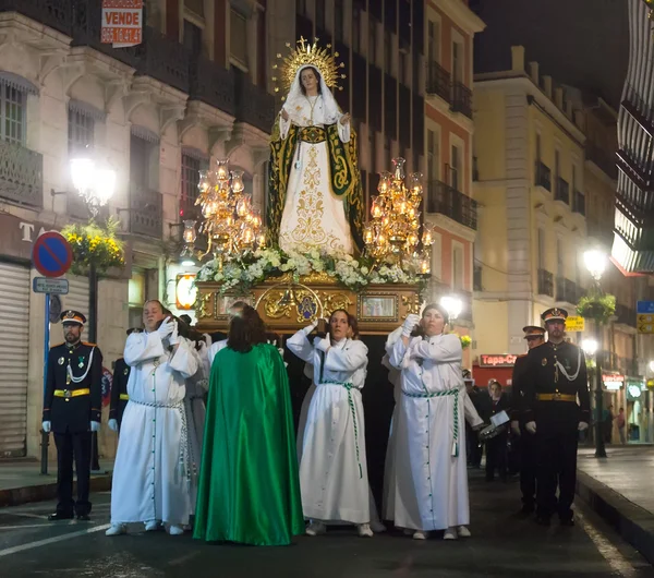 Evening procession during Holy Week in Alicante — Stock Photo, Image
