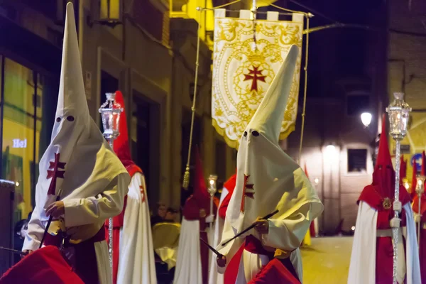 Abendliche Prozession während der Heiligen Woche in Murcia — Stockfoto