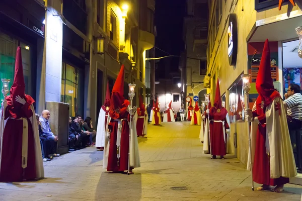 Procesión vespertina durante la Semana Santa — Foto de Stock