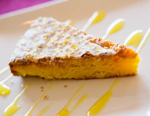 Ciasto migdałowe Tarta de Santiago — Zdjęcie stockowe