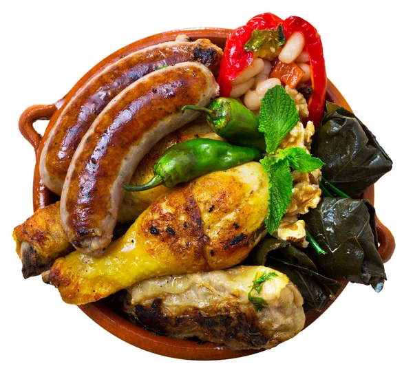 Top view of Bulgarian dish Kapama — Stock Photo, Image