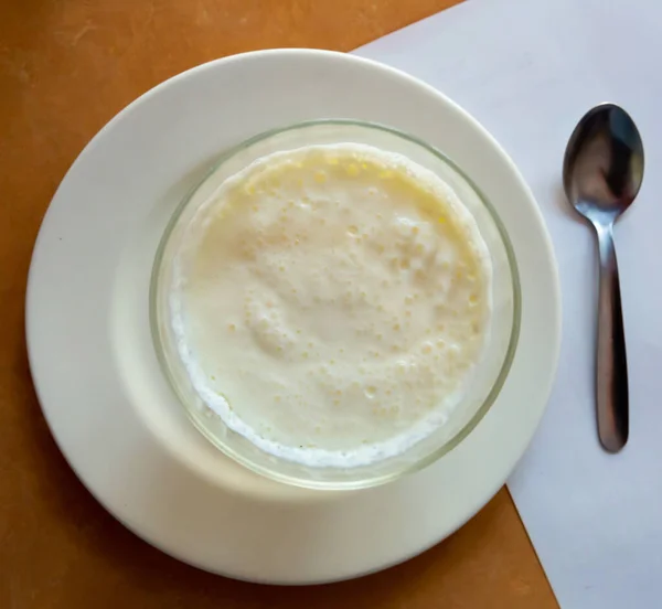 Tasty dessert - white milk mousse — Stock Photo, Image