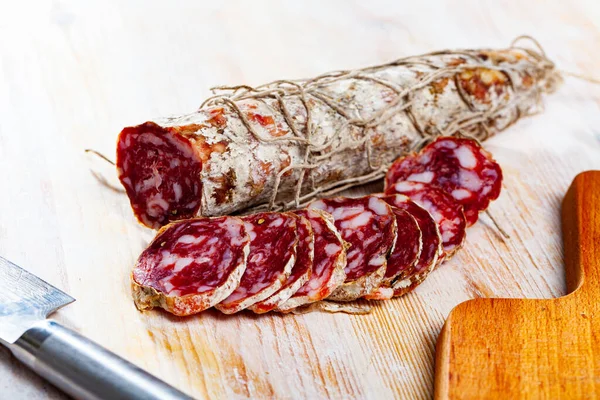 Popular Italiano Salami Grano Grueso Piacentino Cerdo Picado Con Especias —  Fotos de Stock