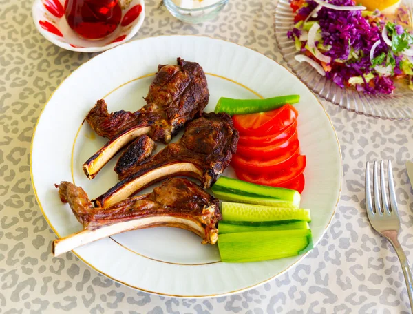 Baked rib grilled. Lamb. Carry a lamb. Turkish cuisine