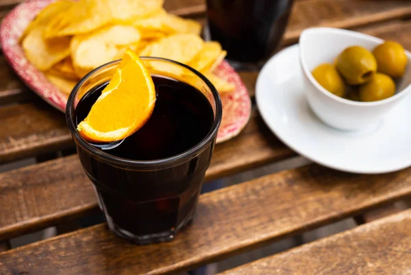 Vermouth Orange Apéritif Typique Catalogne Espagne — Photo