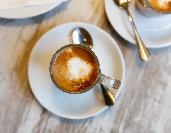 Bevanda Nazionale Della Cucina Spagnola Caffè Cortado Fatto Sulla Base — Foto Stock