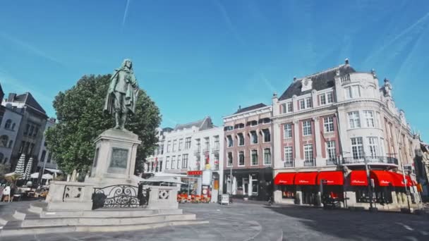 Hague Hollandia August 2022 Statue Standbeeld Van Johan Witt Hague — Stock videók