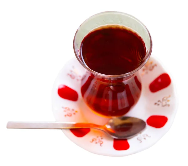 Традиційна Чашка Турецького Чаю Ізольовані Білому Тлі — стокове фото