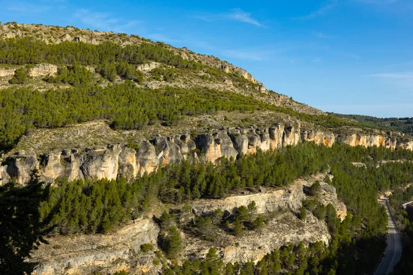 Vista Panorámica Serranía Cuenca Una España Senderos Raya Escaleron Una —  Fotos de Stock