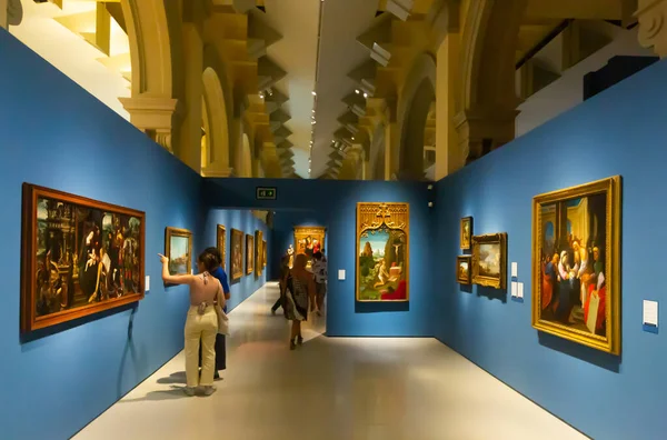 Barcelona Spain July 2021 Exhibition Paintings National Art Museum Catalonia — Stock Photo, Image