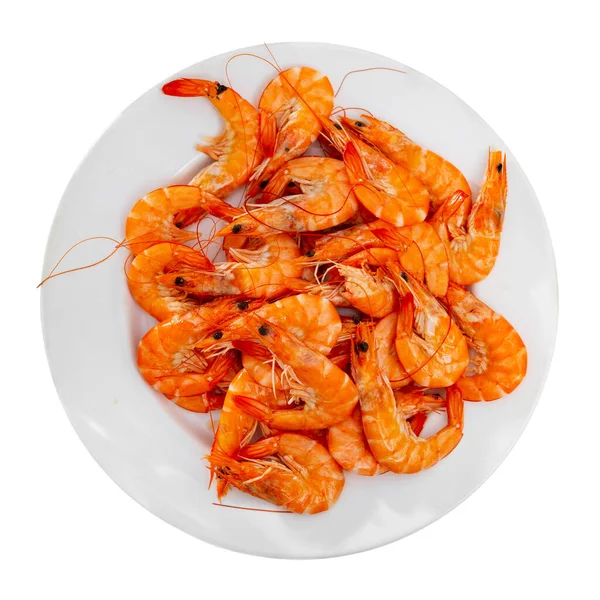 Plato Cocina Mediterránea Cocido Horno Langoustine Aislado Sobre Fondo Blanco — Foto de Stock