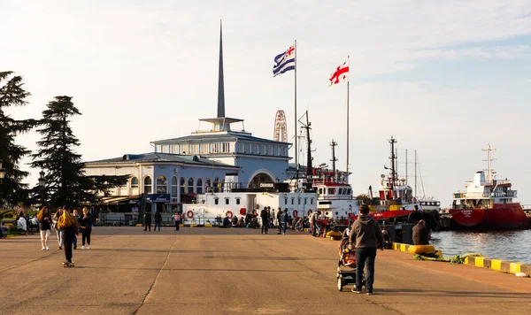 Batumi Georgien April 2021 Ansicht Der Batumi Marine Station Mit — Stockfoto