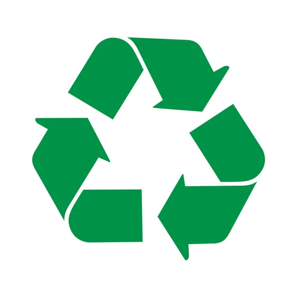 Ícone Reciclagem Isolado Sobre Fundo Branco — Fotografia de Stock
