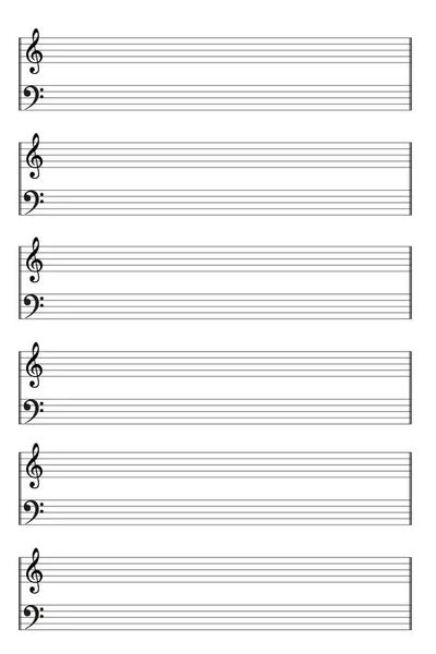 Ready Music Sheet Music Notebook Vector Format — Stock Vector