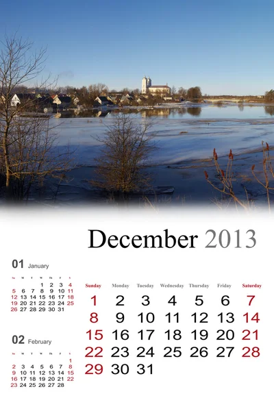 2013 Calendar. December — Stock Photo, Image