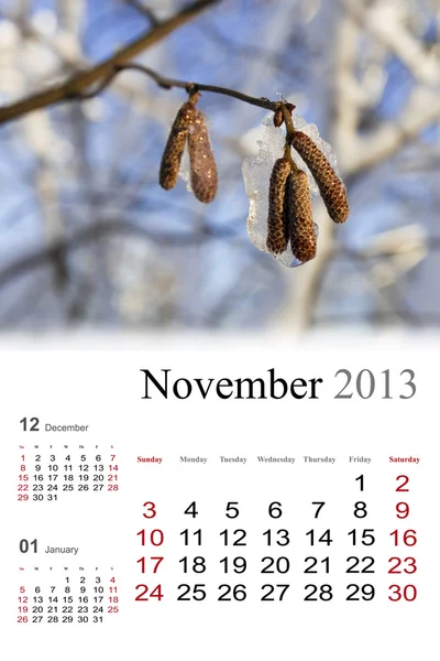 2013 Calendar. November — Stock Photo, Image