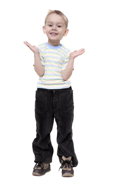 Boy claps — Stock Photo, Image