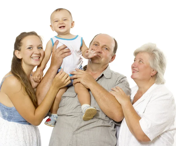 Porträt einer glücklichen Familie — Stockfoto