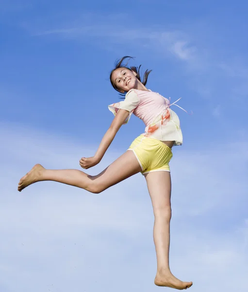 Salto ragazza — Foto Stock