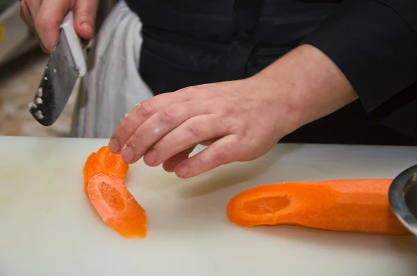 Preparação de cenoura — Fotografia de Stock