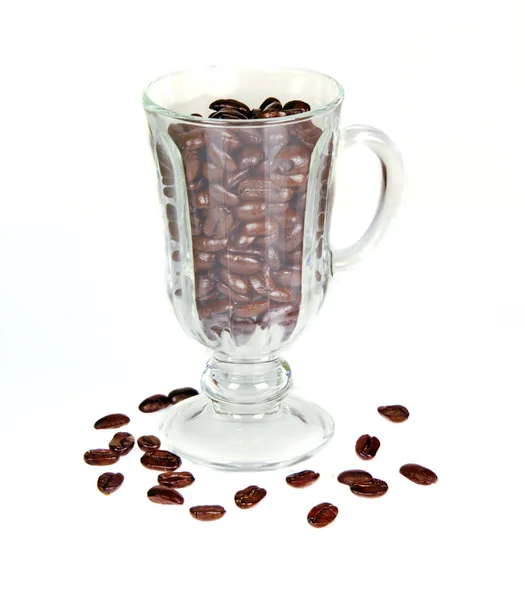Biji kopi di cangkir — Stok Foto