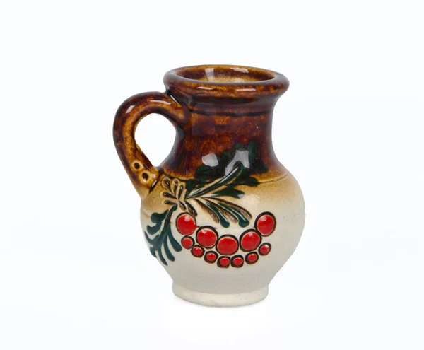 Ukrainian folklore ceramic jug — Stock Photo, Image