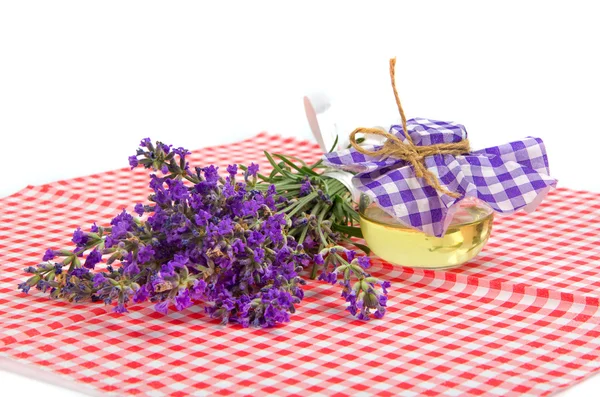 Lavanda e óleo — Fotografia de Stock