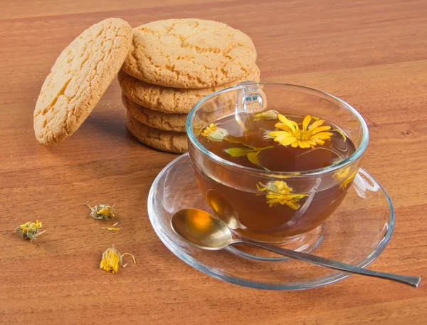 Galletas caseras y té —  Fotos de Stock