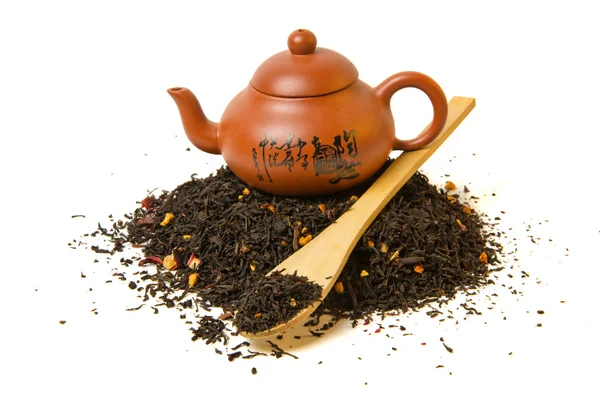 Heap of black tea — Stock Photo, Image