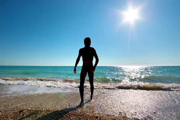 Man and sea Royalty Free Stock Images