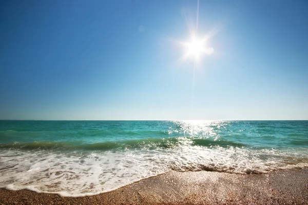 Kust van strand van dag. — Stockfoto