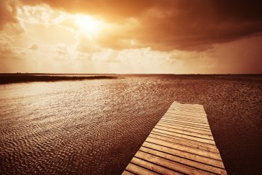 Dağdaki yeşil çayır