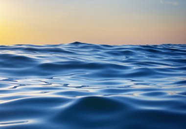 Wave op zonsondergang
