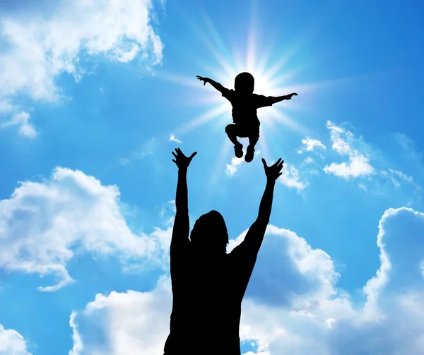 Feliz papá y su hijo — Foto de Stock