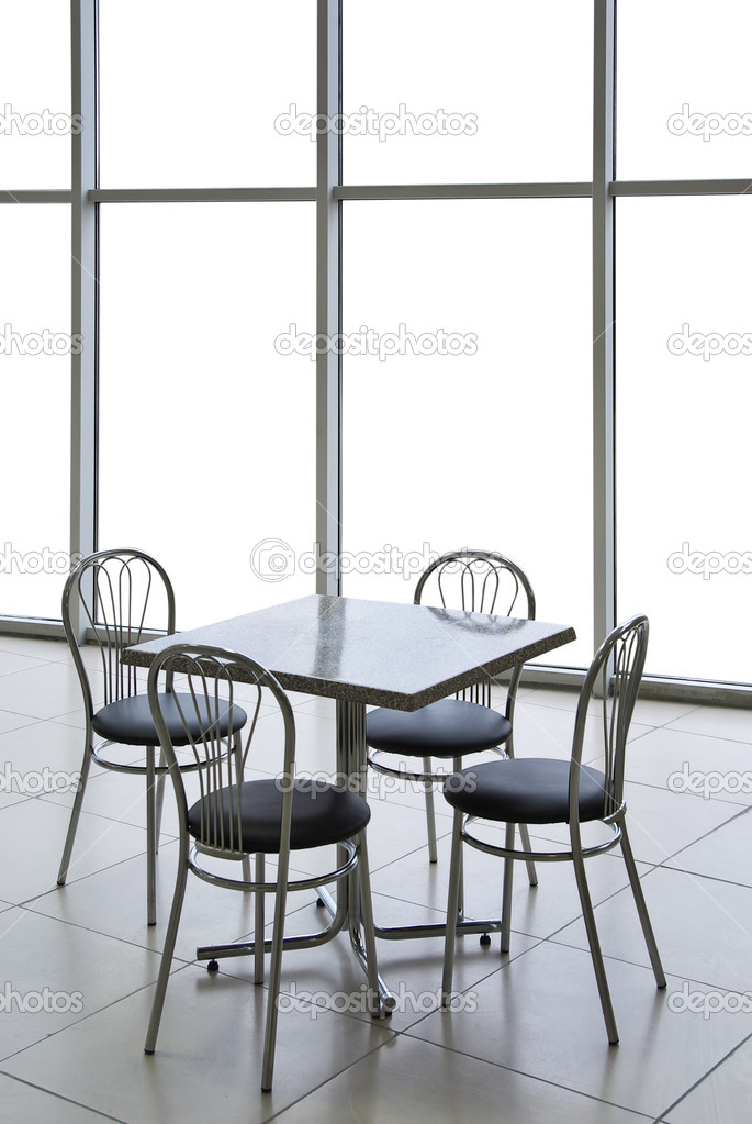 Table and chairs isolated