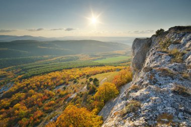 Dağ teyzesi manzarası. Doğanın bileşimi.