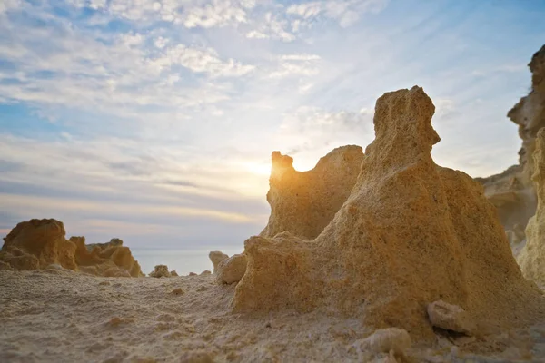 Mini Mountain Sunset Shallow Depht Field — Stock Photo, Image