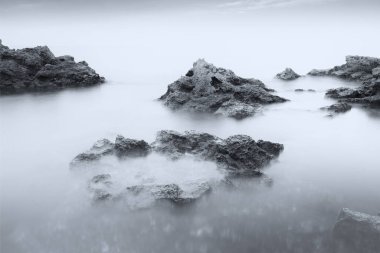 Güzel tek renkli deniz manzarası. Doğanın kompozisyon.