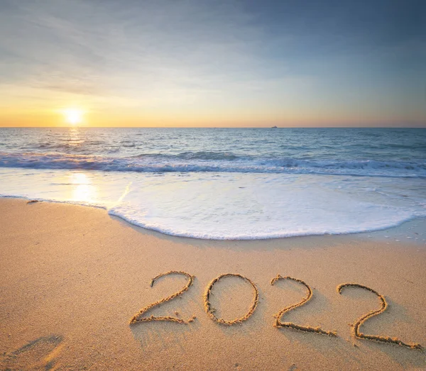 2022 Jaar Aan Kust Onderdeel Van Het Ontwerp — Stockfoto