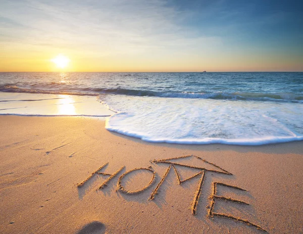 Sea Home Sea Sand Nature Conceptual Composition — Stock Photo, Image