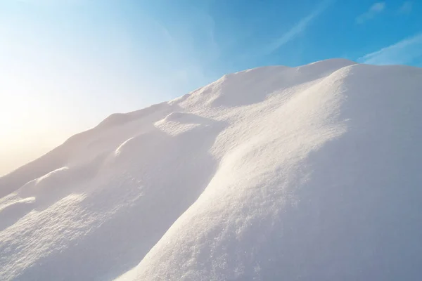 Snow Hills Sunrise Composition Nature — Fotografia de Stock