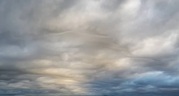 Lenticular Clouds Sky Panorama Nature Coludscape — Stockfoto