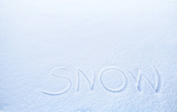 Snow Word Draw Winter Surface Element Design — Foto de Stock