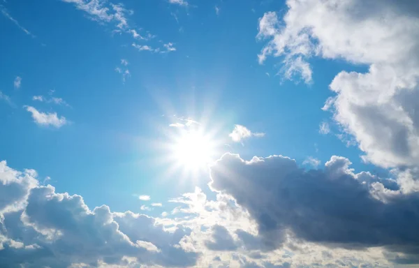 Глибоке Блакитне Небо Літнє Сонце Природа Повітряного Пейзажу — стокове фото
