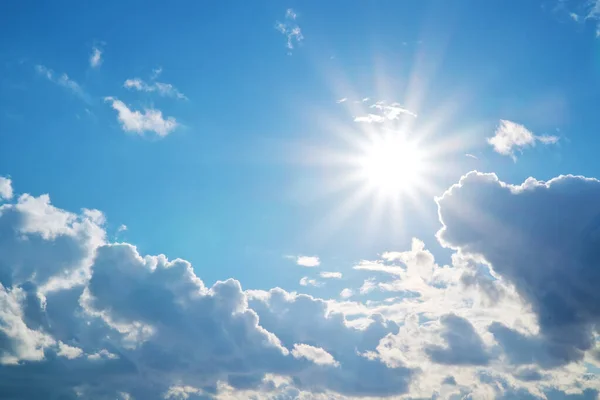 Céu Azul Profundo Sol Verão Paisagem Aérea Natureza — Fotografia de Stock