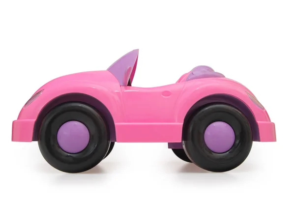 Toy Pink Plastic Car Isolated Object — Stock Photo, Image