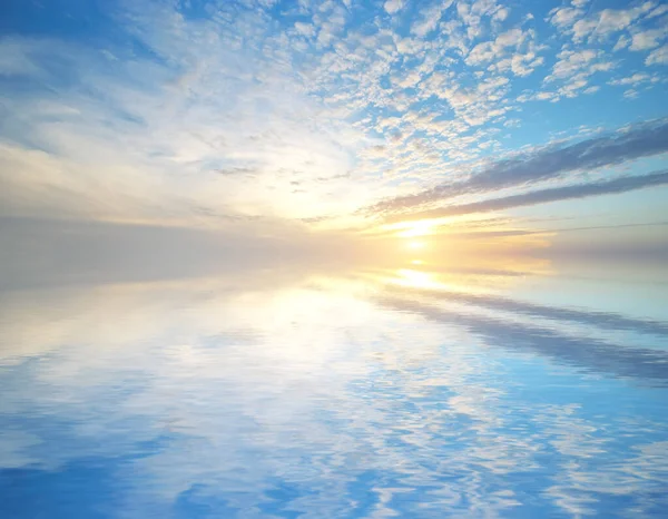 Fondo Del Cielo Reflejo Del Agua Elemento Diseño —  Fotos de Stock