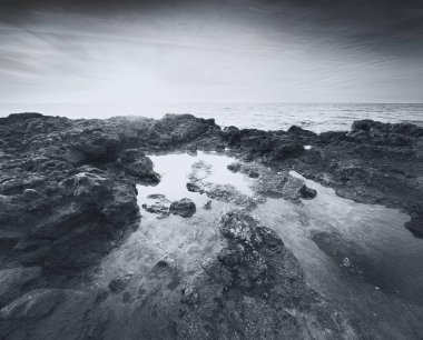 Güzel tek renkli deniz manzarası. Doğanın kompozisyon.