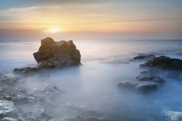 Prachtige Zeegezicht Samenstelling Van Natuur Lange Blootstelling — Stockfoto