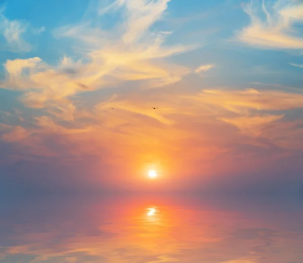Sundown Sea Nature Background Composition — Stock Photo, Image